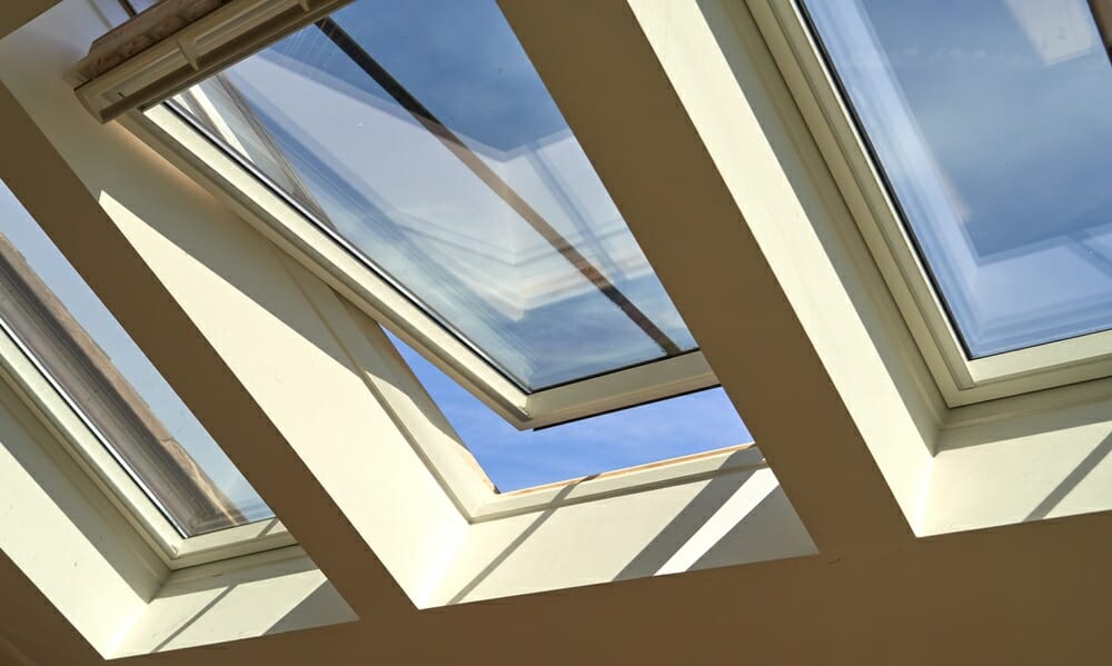 Inside view of skylights
